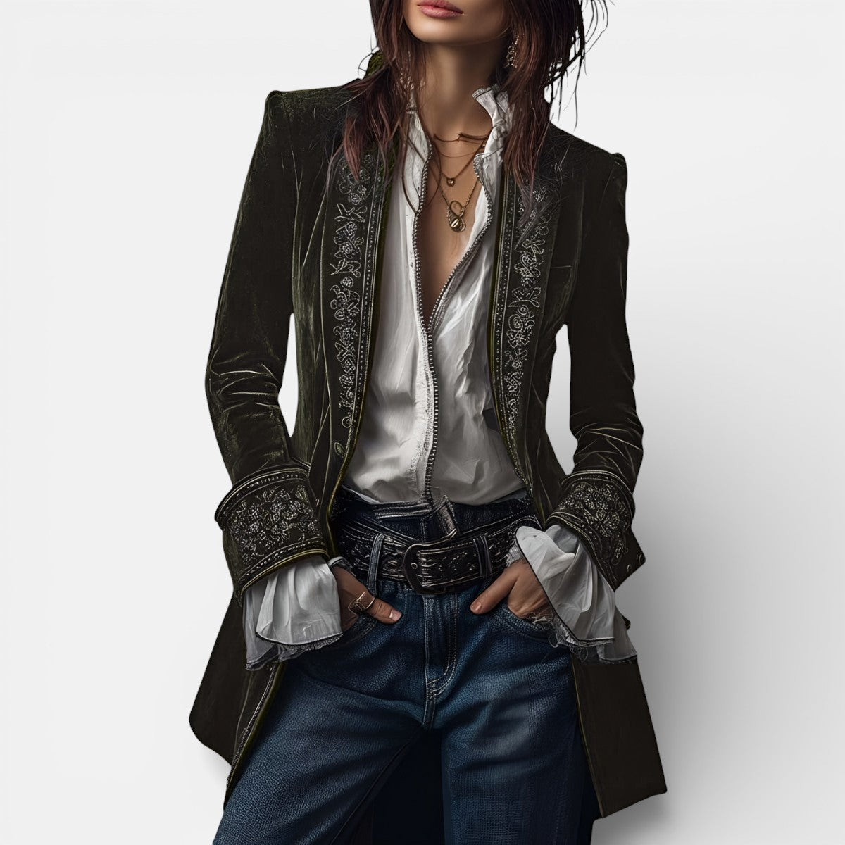 Nina | Elegantna baršunasta jakna