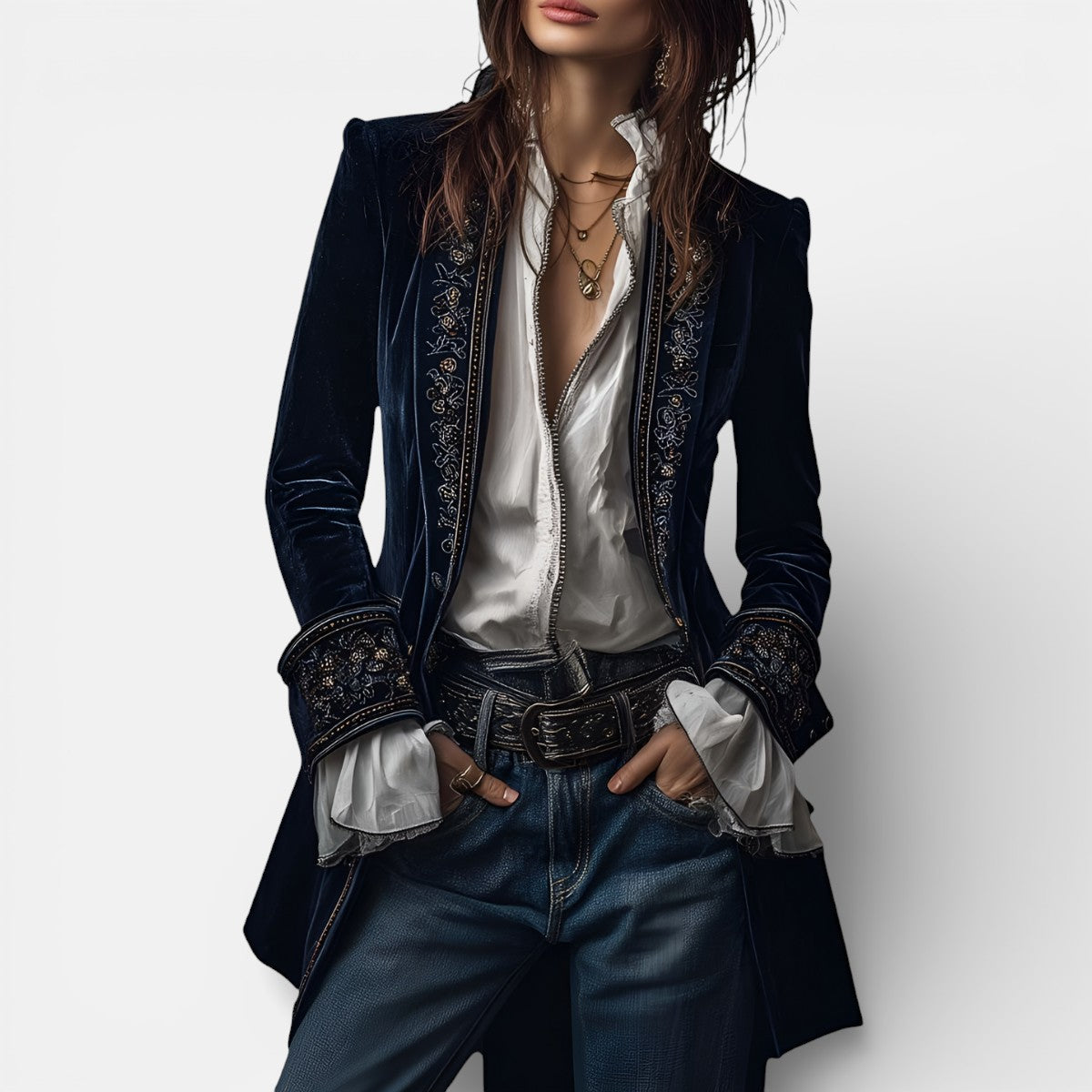 Nina | Elegantna baršunasta jakna