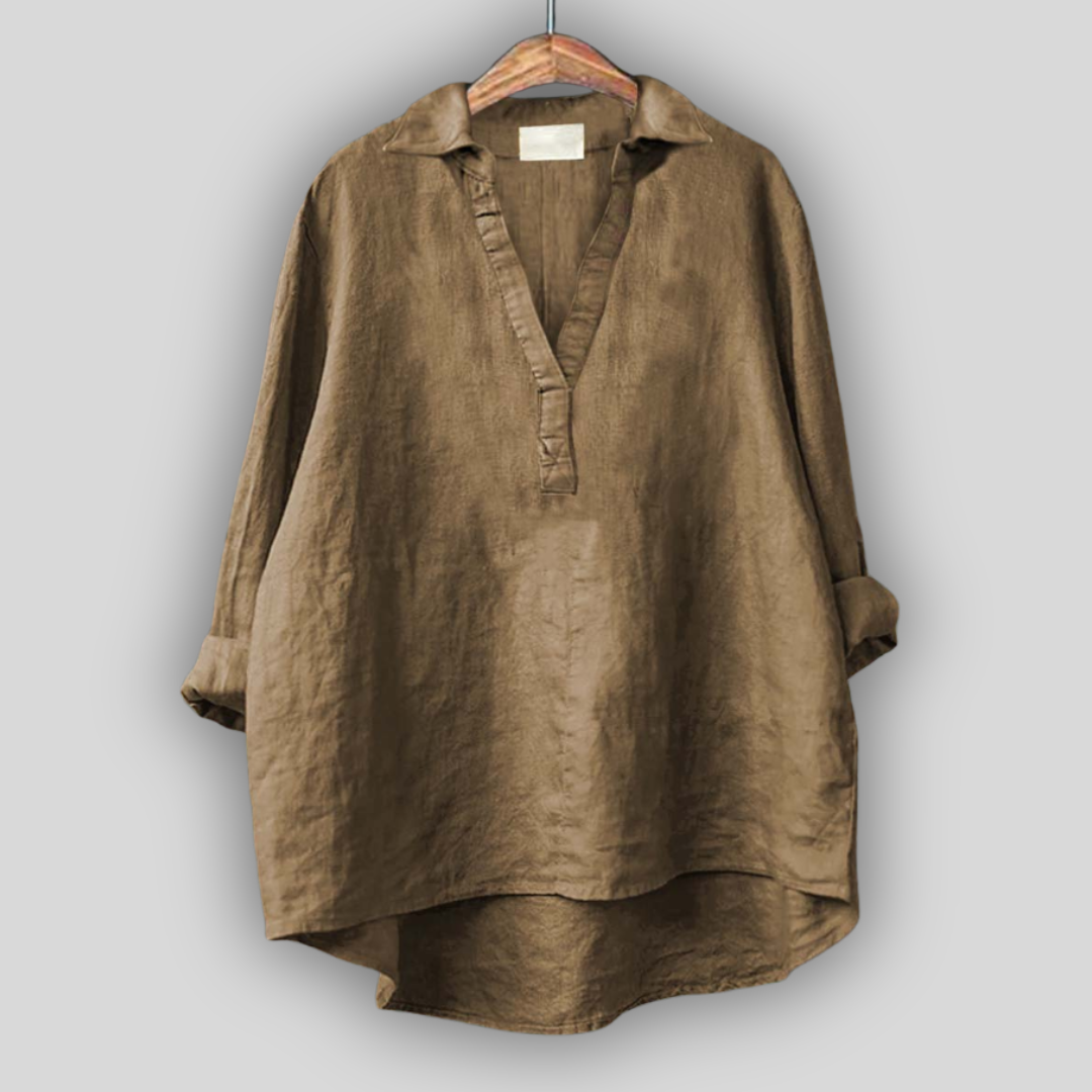 Bijela Ljetna Bluza s V Izrezom