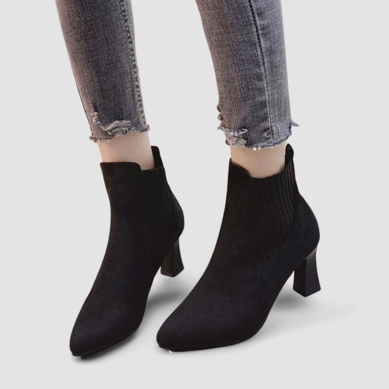 Blanka – Čizme od brušene kože s platformom