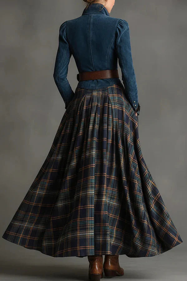 Valentina | Gusta maksi haljina od umjetnog antilopa