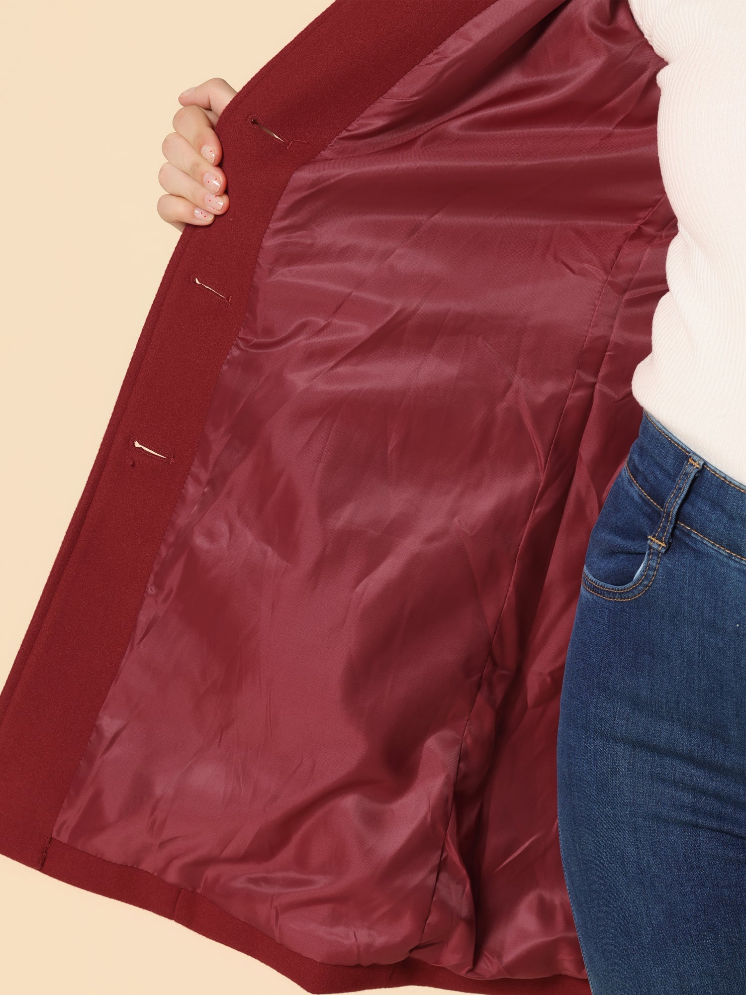 Josipa| Ženski zimski baloner s jednim redom gumba